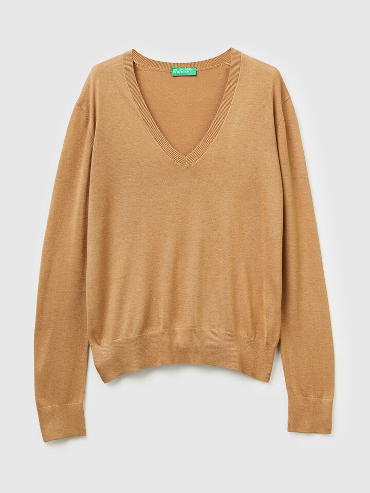 V NECK SWEATER L/S Women image number 5